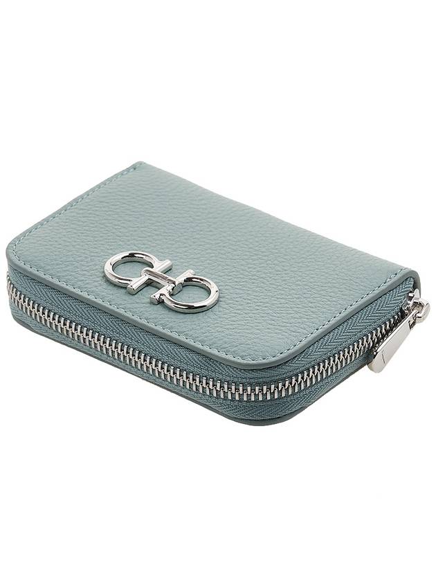 Ferragamo Women's Gancini Logo Zipper Bicycle Wallet 22 0406 LUCKY CHAR CALF 0770060 - SALVATORE FERRAGAMO - BALAAN 4