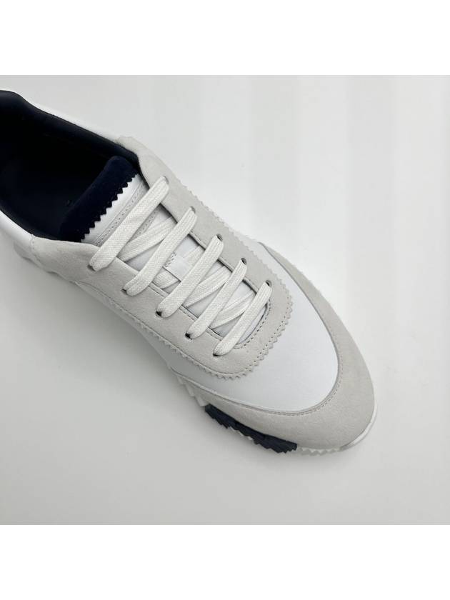 Bouncing Sneakers Calfskin Suede Goatskin Blanc - HERMES - BALAAN 7