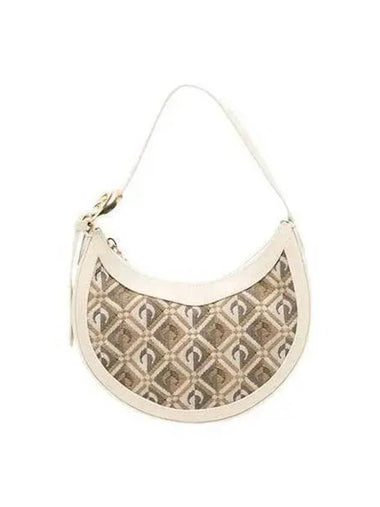 Women s Moon Diamond Jacquard Shoulder Bag Cream B039SS23W WOTCO001 - MARINE SERRE - BALAAN 1