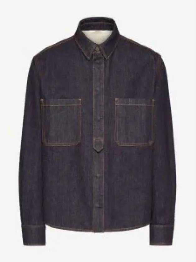 Cotton Denim Jacket Navy - VALENTINO - BALAAN 2