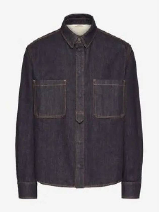 Cotton Denim Jacket Navy - VALENTINO - BALAAN 2