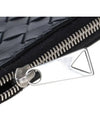 Classic Intrecciato Zipper Clutch Bag Black - BOTTEGA VENETA - BALAAN 10