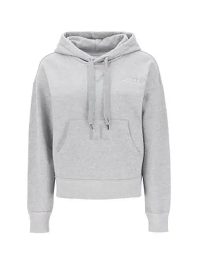 Sylla Embroidered Logo Oversized Hoodie Grey - ISABEL MARANT - BALAAN 2