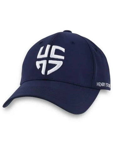 Initial embroidery golf hat ball cap navy - HENRY STUART - BALAAN 1