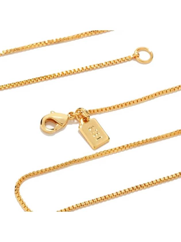 24SS box chain necklace gold BOXCHAIN50 - CRYSTAL HAZE - BALAAN 4