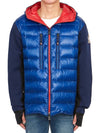 Grenoble logo patch zip-up padded navy - MONCLER - BALAAN 3