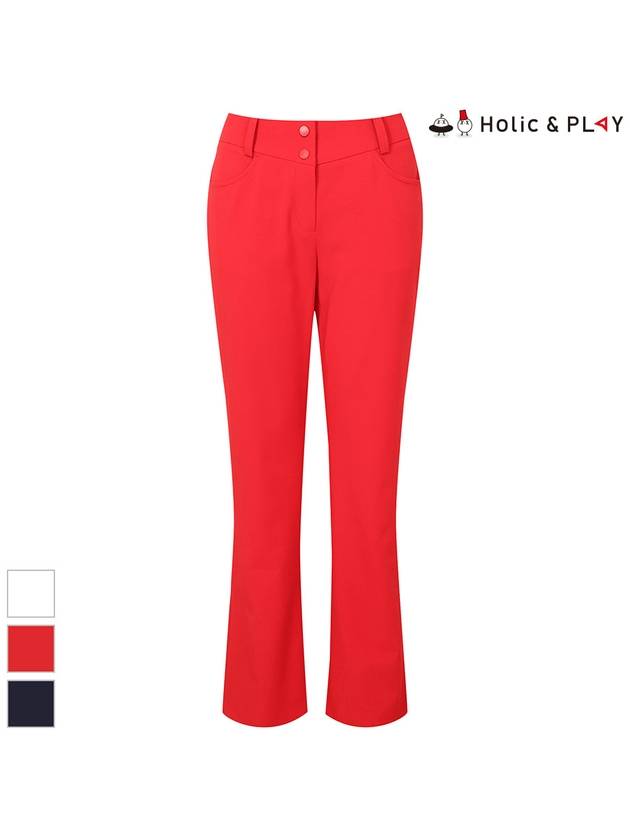 obi color combination hem slit bootcut pantsHE2WPT004 - HOLIC&PLAY - BALAAN 2