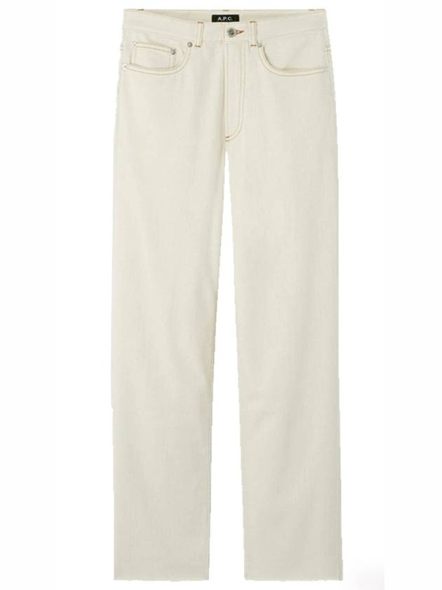 Women's Iron Cotton Straight Pants Ivory - A.P.C. - BALAAN.