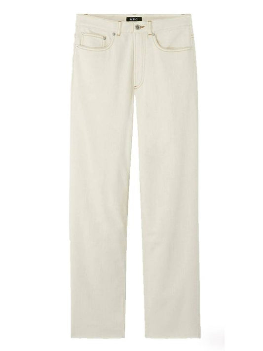 Women's Iron Cotton Straight Pants Ivory - A.P.C. - BALAAN 1