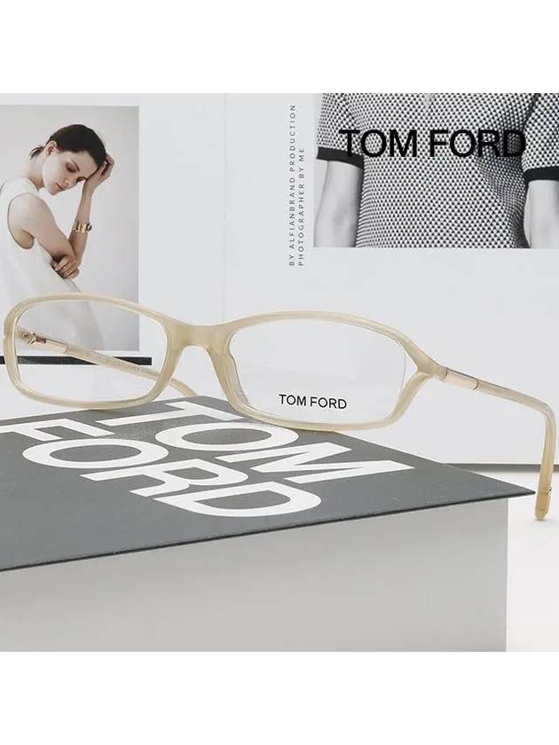 Eyewear Horn-Rim Acetate Eyeglasses Beige - TOM FORD - BALAAN 3