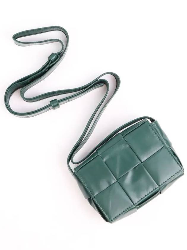 Cassette Small Leather Cross Bag Green - BOTTEGA VENETA - BALAAN 6