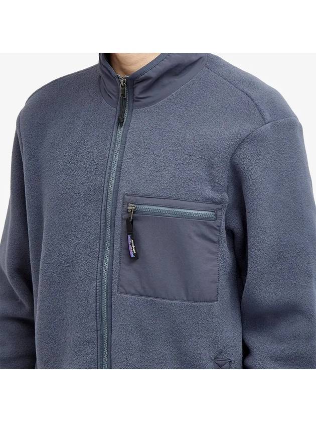 Men's Synchilla Fleece Zip-Up Jacket Smolder Blue - PATAGONIA - BALAAN 4