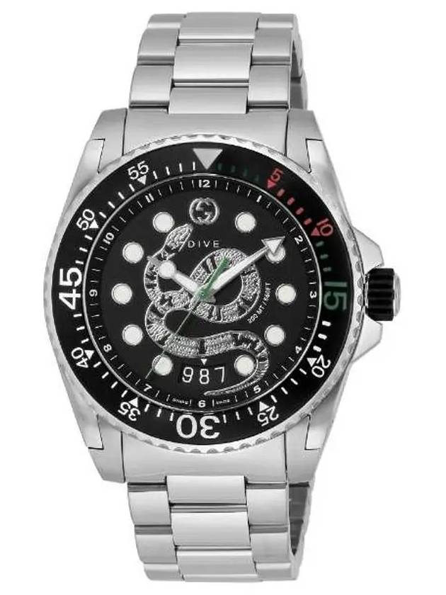 Dive King Snake 45mm Watch Silver YA136218 - GUCCI - BALAAN 2