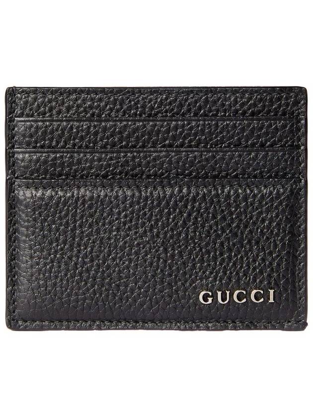 Logo Leather Card Walle Black - GUCCI - BALAAN 2