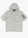 Drew Men s Hood Detachable Zip Up Short Sleeve Woven Anorak DM42JP31 BE - DRUH GOLF - BALAAN 1