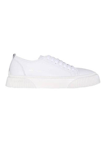 Logo Sole Leather Low Top Sneakers White - AMI - BALAAN 1