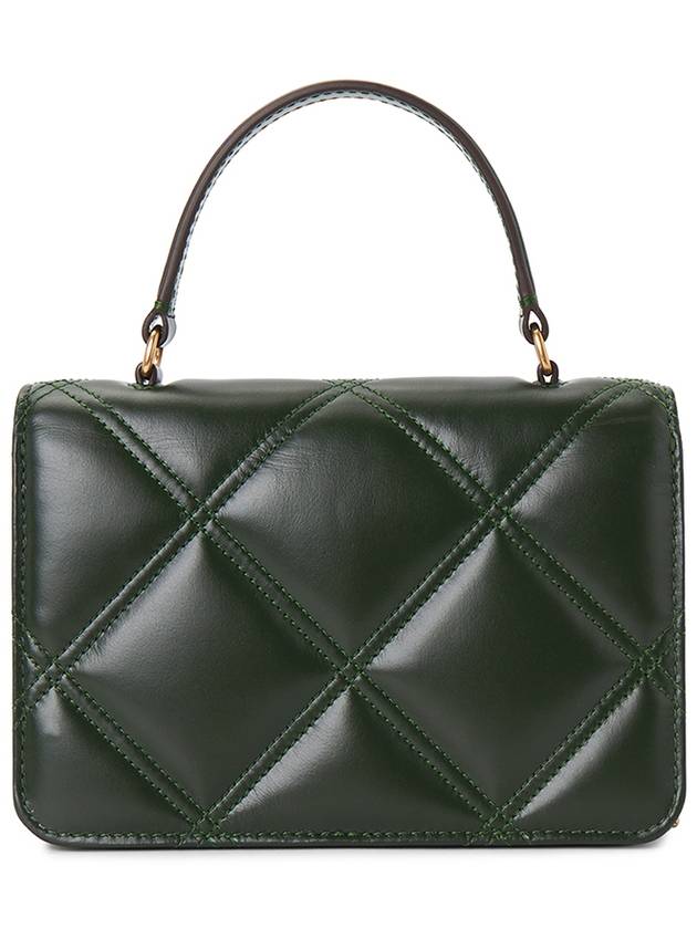 Kira Diamond Quilted Tote Bag Green - TORY BURCH - BALAAN 4