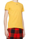 Embroided ORB Peru Short Sleeve T-Shirt Yellow - VIVIENNE WESTWOOD - BALAAN 4