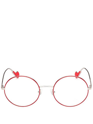 Eyewear Round Metal Eyeglasses Red - MONCLER - BALAAN 1