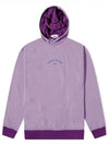 Marina Cotton Hoodie Purple - STONE ISLAND - BALAAN 3