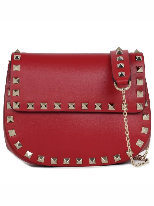 Rockstud Mini Chain Cross Bag LW2P0451 BOL 0RO Red - VALENTINO - BALAAN 1