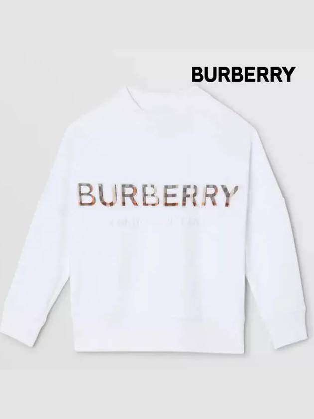 Kids Embroidery Logo Cotton Sweatshirt White 8047437 6Y 8Y - BURBERRY - BALAAN 2