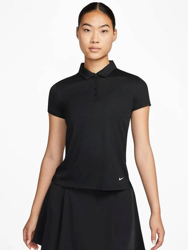 Women s Dry Fit Victory Standard Black Collar Polo Golf T shirt - NIKE - BALAAN 1