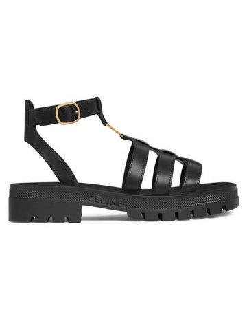 Triomphe Gladiator Sandals Black - CELINE - BALAAN 1