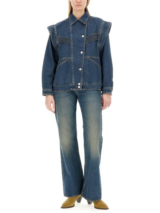 Hamon Denim Jacket Faded Blue - ISABEL MARANT - BALAAN 3