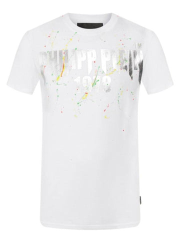 Painted Short Sleeve T-Shirt White - PHILIPP PLEIN - BALAAN 1