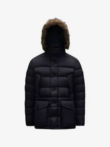 Moncler Cluny Long Down Jacket Night Blue - MONCLER - BALAAN 1