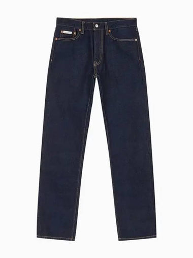 JEANS Men s Dark Blue Standard Straight Fit Denim 40EM702 5DB - CALVIN KLEIN - BALAAN 1