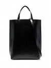 Banner Logo Embossed Tote Bag Black - GANNI - BALAAN 2