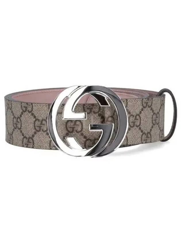 Interlocking GG Buckle Supreme Belt Beige - GUCCI - BALAAN 2