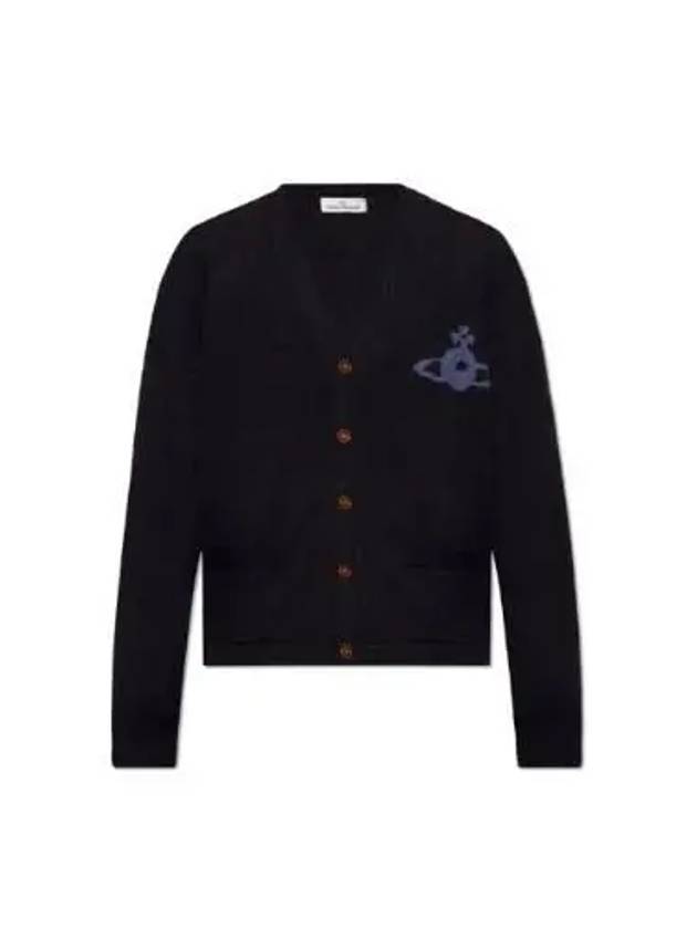 Alex Sphere Intarsia Cardigan Black - VIVIENNE WESTWOOD - BALAAN 2