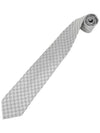 GG Pattern Silk Tie Silver - GUCCI - BALAAN 3