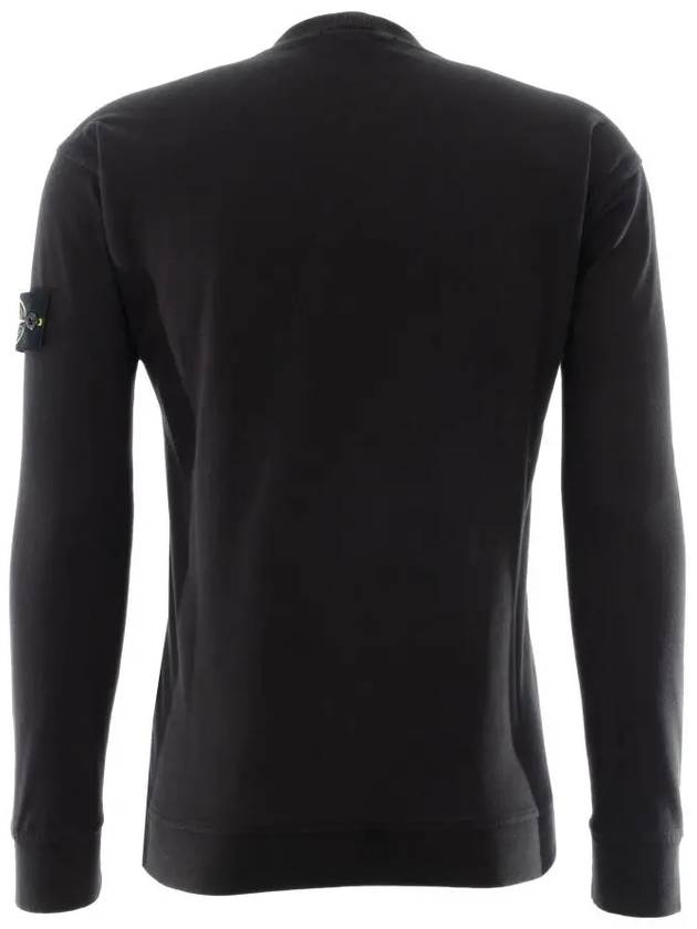 Crewneck Heavy Cotton Jersey Sweatshirt Black - STONE ISLAND - BALAAN 4