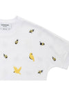 Bird Bee Milano Cotton Intarsia Short Sleeve T-Shirt White - THOM BROWNE - BALAAN 5