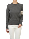 4-Bar Merino Jumper Wool Knit Top Grey - THOM BROWNE - BALAAN 8