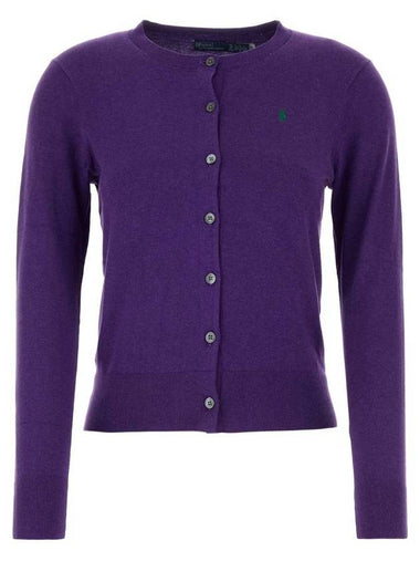 Cotton blend cardigan purple - POLO RALPH LAUREN - BALAAN 1