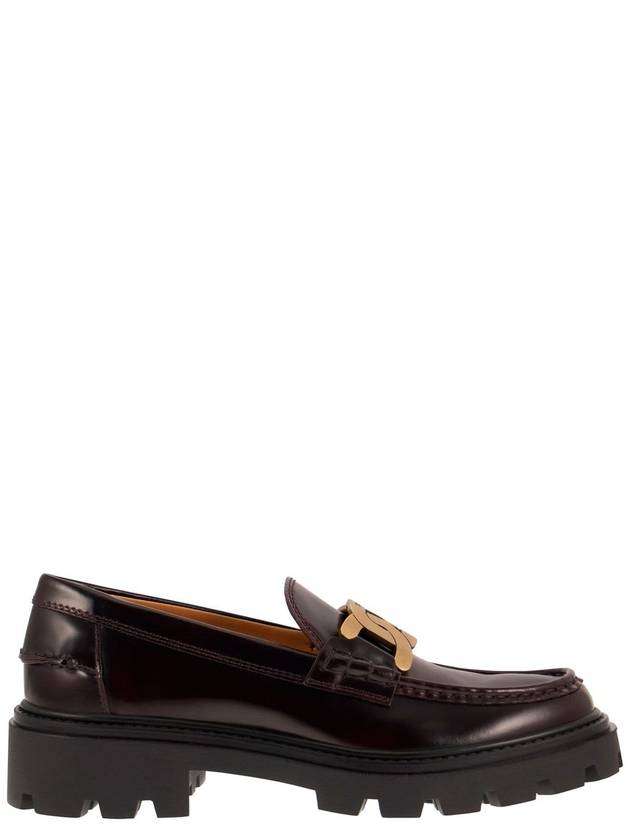 Women's Kate Metal Chain Leather Loafer Brown - TOD'S - BALAAN 2