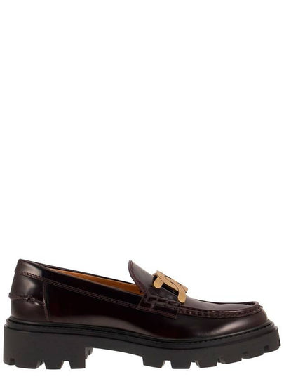 Women's Kate Metal Chain Leather Loafer Brown - TOD'S - BALAAN 2