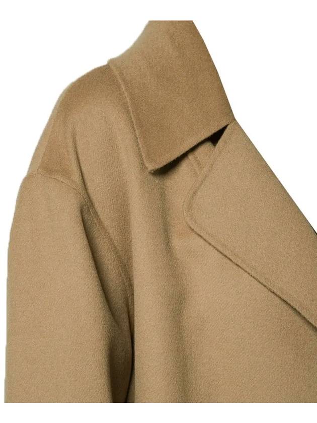 Totem Belt Virgin Wool Single Coat Camel - MAX MARA - BALAAN 5