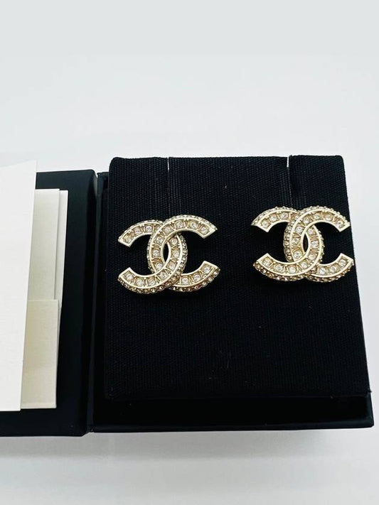 Metal Earrings Diamantes & Gold Crystal - CHANEL - BALAAN 2