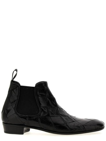 Lidfort Braided Leather Ankle Boots - LIDFORT - BALAAN 1