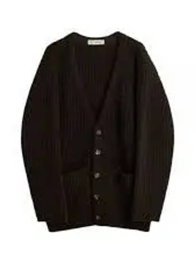 Colossal V-Neck Wool Cardigan Black - OUR LEGACY - BALAAN 2