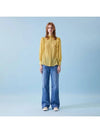 Women's Volume Chiffon China Puff Blouse Yellow - VOYONN - BALAAN 4