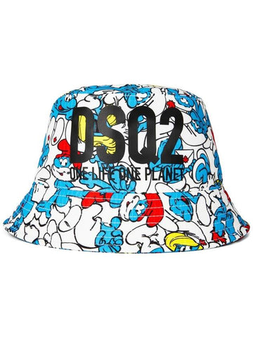 Smurfs Logo Bucket Hat - DSQUARED2 - BALAAN 1