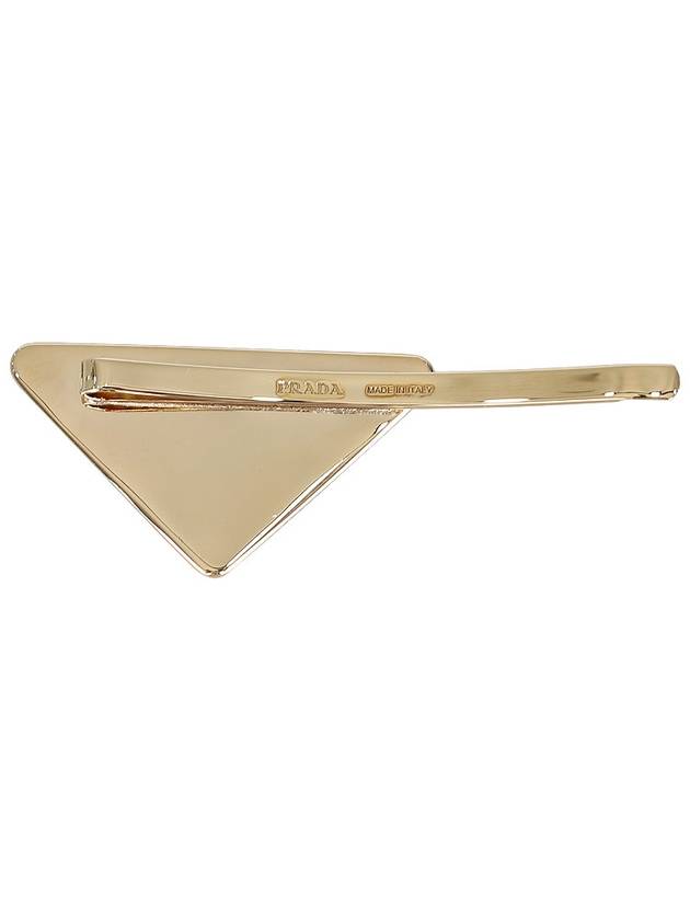 Triangle Logo Metal Hair Clip Black Gold 1IF051 2BA6 F0632 - PRADA - BALAAN 5