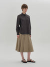 A line pleats skirt cappuccino - JUN BY JUN K - BALAAN 3